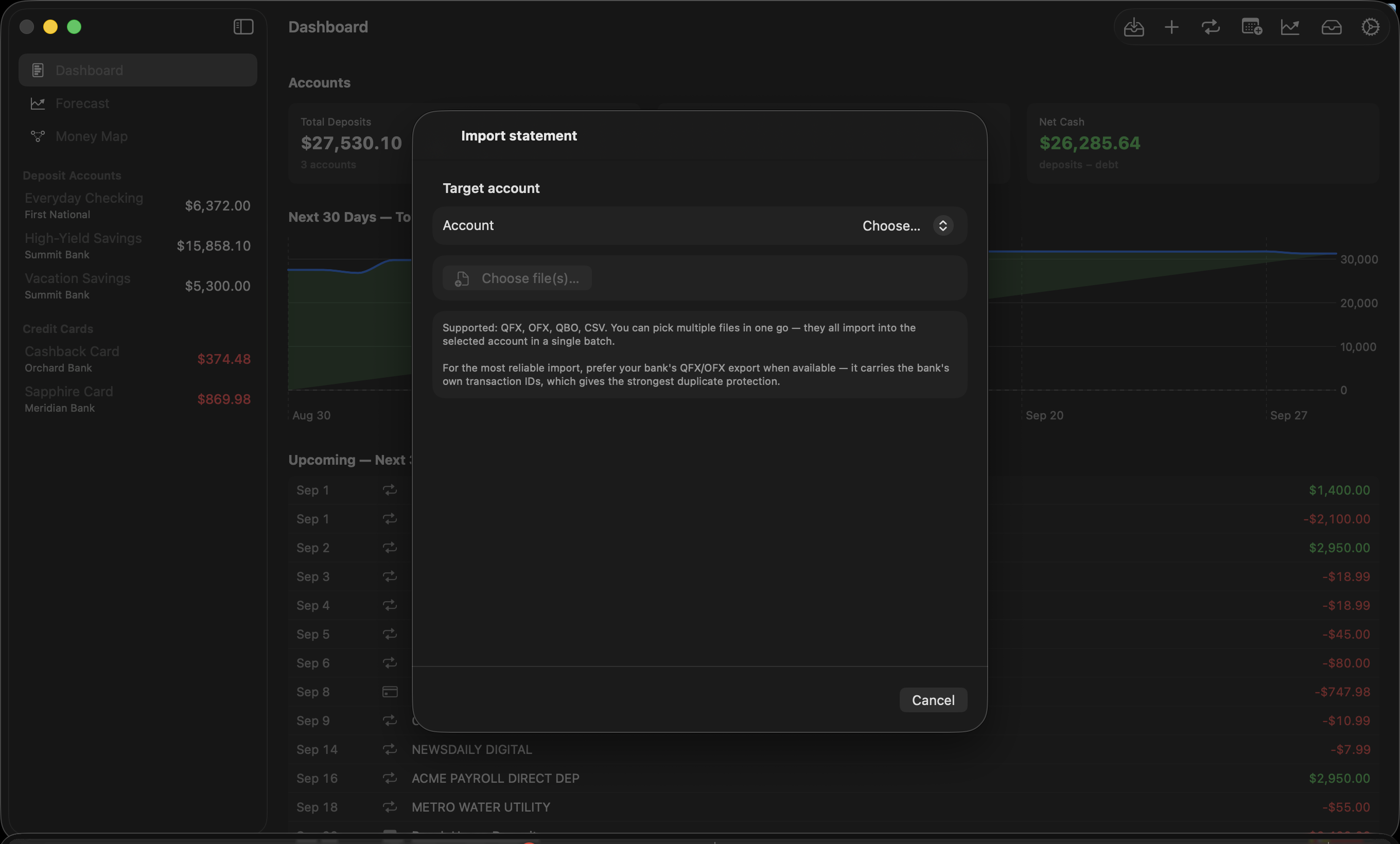 Import picker